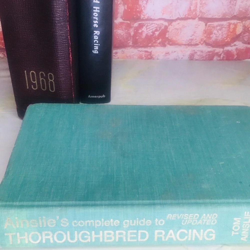 Vintage 70s Thoroughbred Horse Racing Books and Pace Calculator